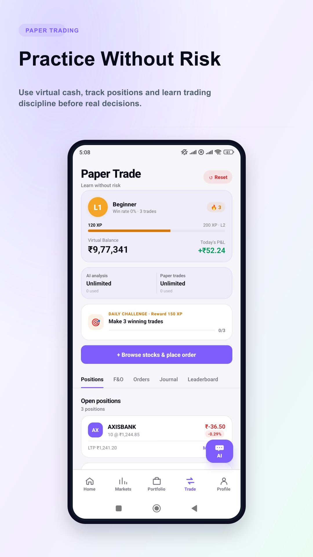 Paper trading preview